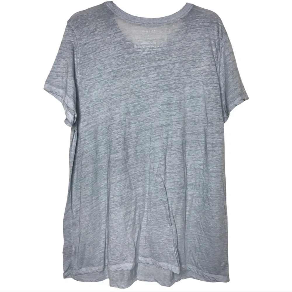 C
Torrid size 2 classic fit cotton blend burnout T-shirt blue gray 2x - Picture 2 of 7